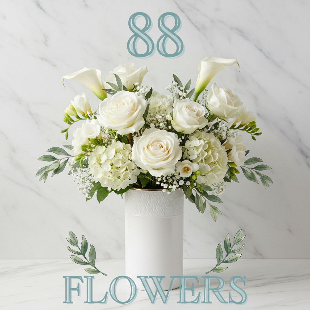 White Luxury Flower Vase